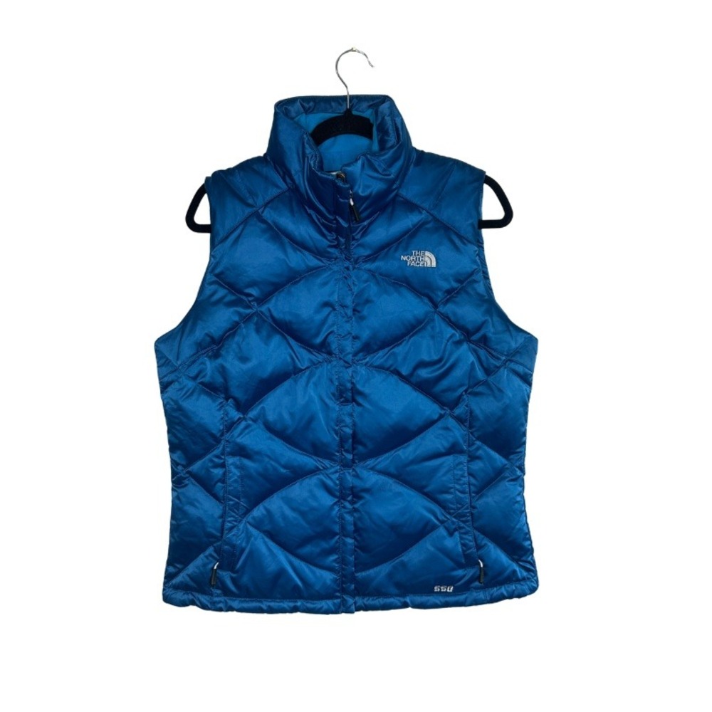 The North Face Aconcagua 550 Down Quilted Puffer Vest Royal Cobalt Blue Large
